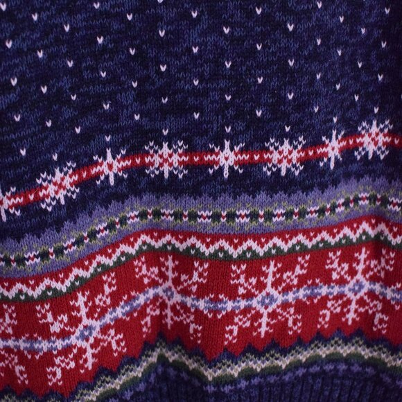 Tiara International Women's Chunky Cotton Turtleneck Sweater Winter Christmas M - Picture 4 of 8